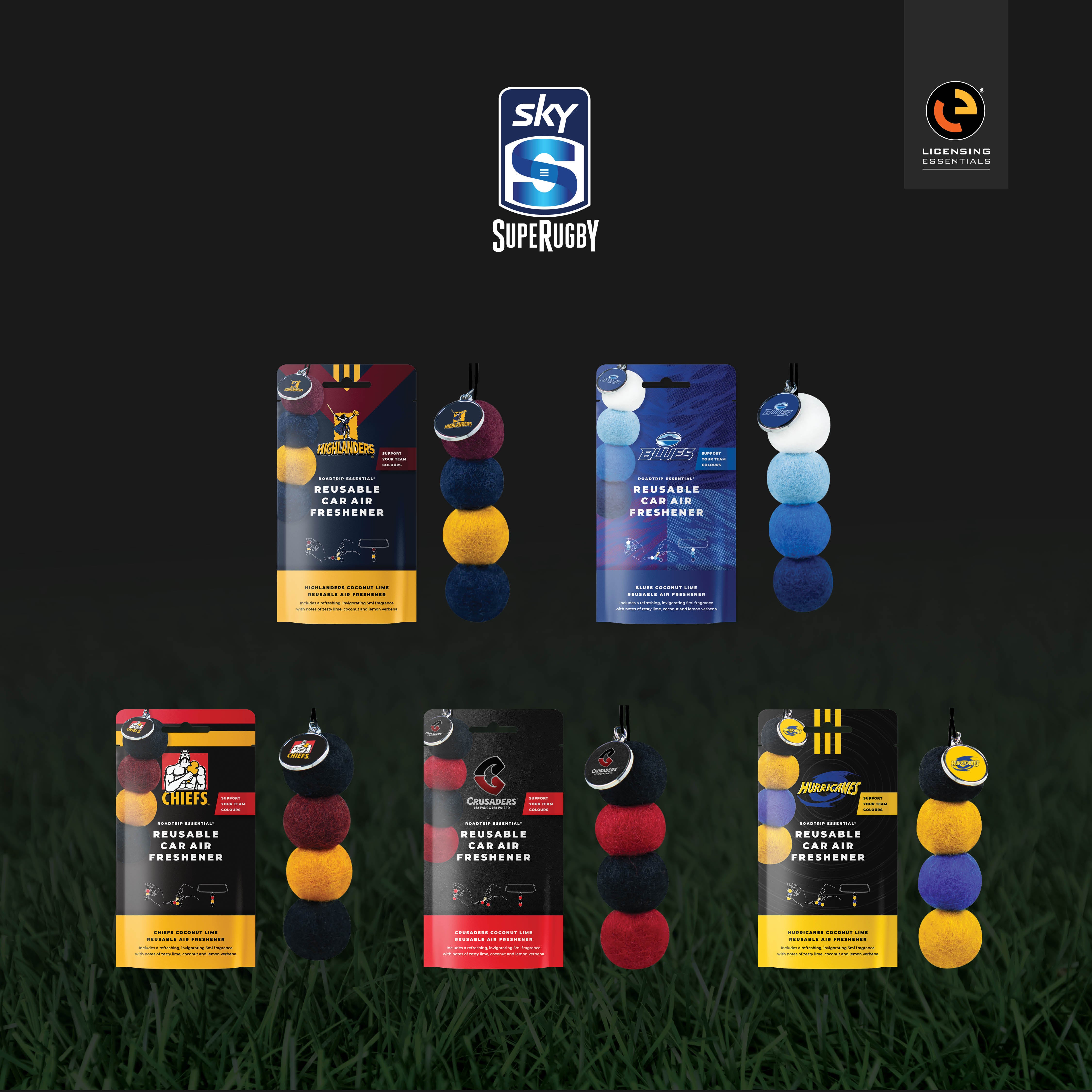 NZ Super Rugby Car Air Fresheners | Reusable Team Spirit Kits ...